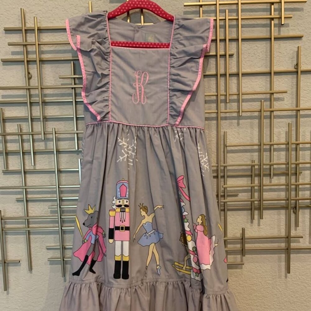 Eleanor Rose K Monogram 7-8 Nutcracker Dress